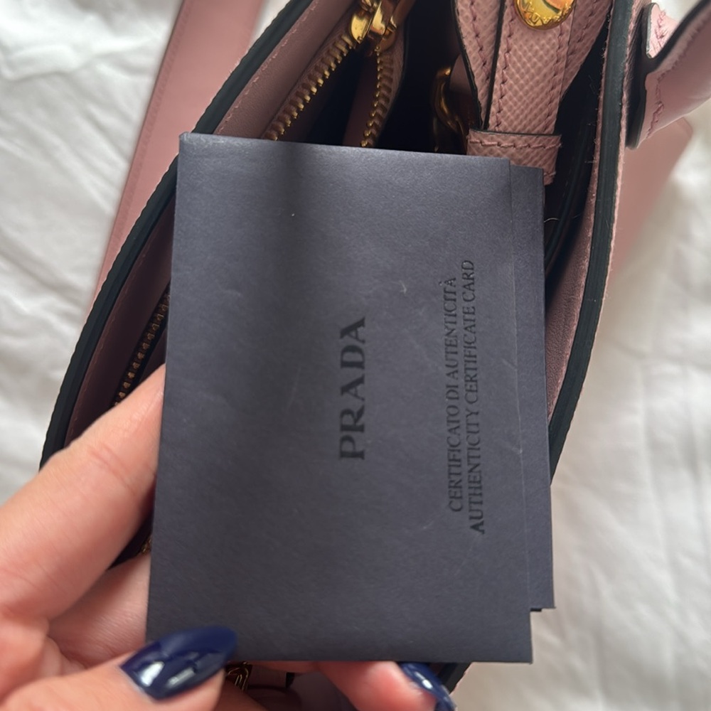 Pink Prada Saffiano Tote Purse - Picture 8 of 9